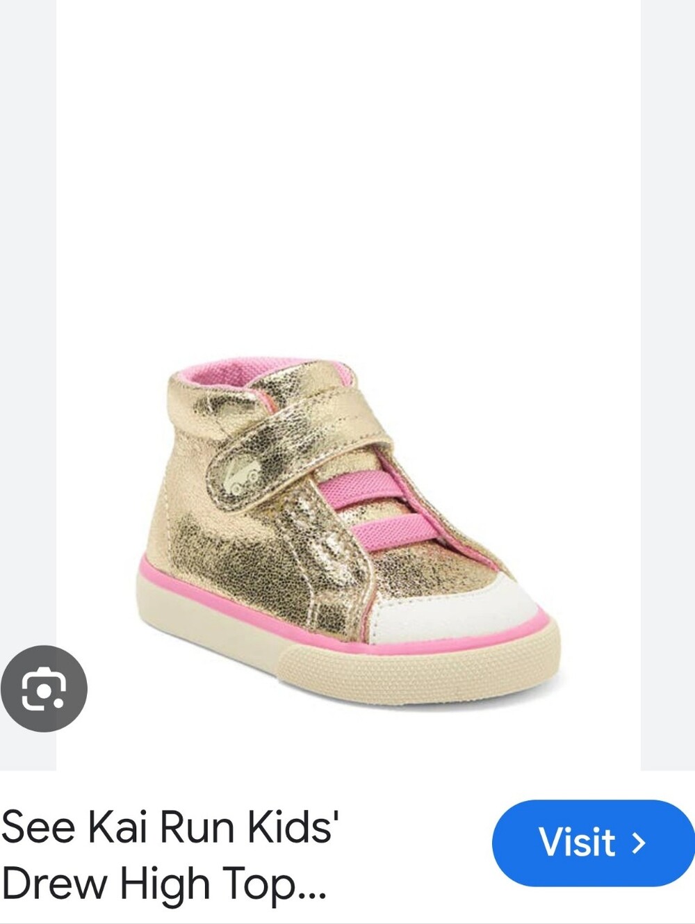 See Kai Run Kids Metallic Gold & Pink High-Top Sneakers
